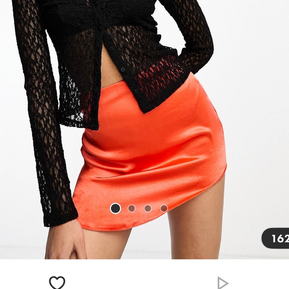 ASOS satin mini skirt size 12